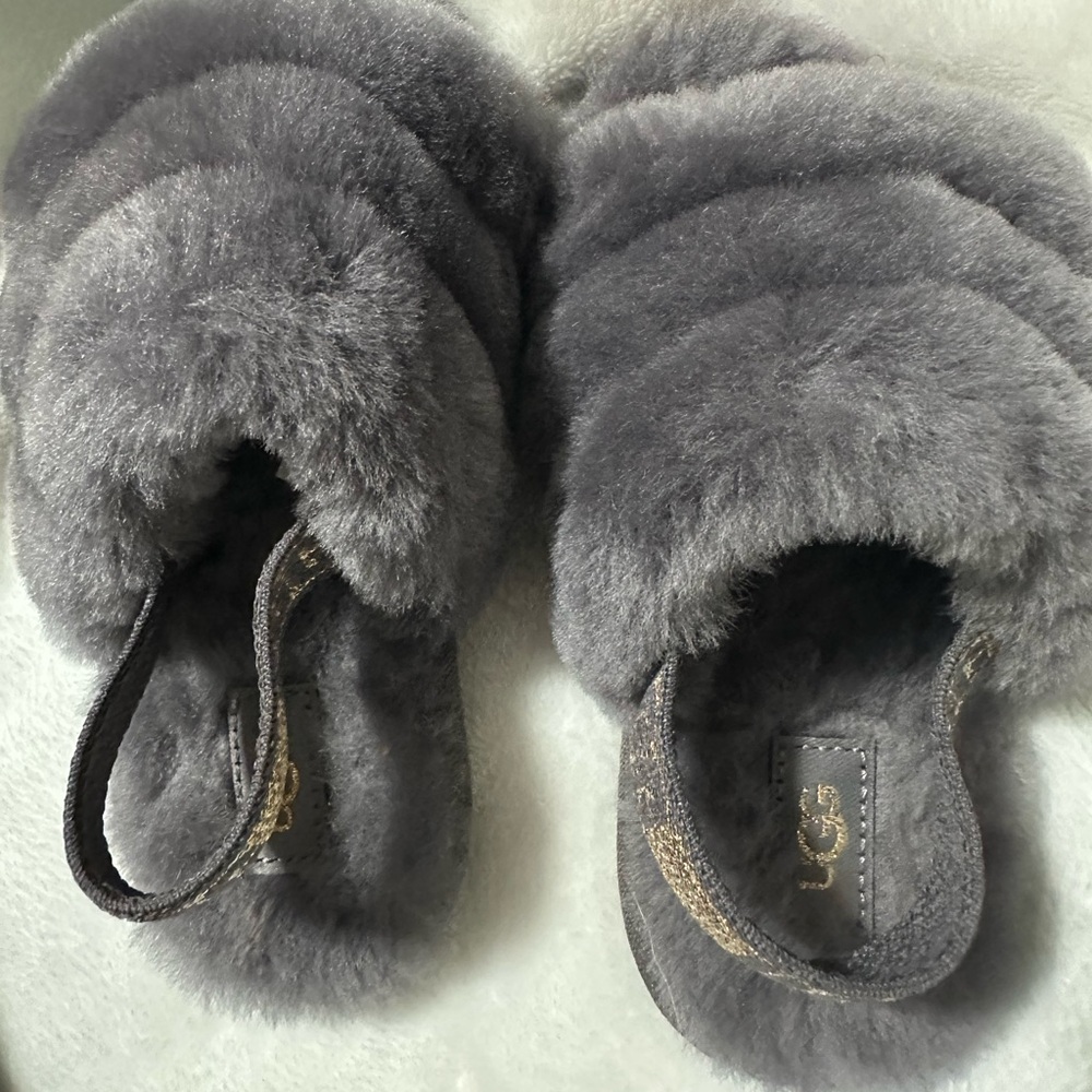 UGG Girls' Fluff Yeah Marble Slide